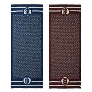 Burberry Scarf Double Printed Reversible 100% Silk New